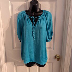 Rachel Roy soft Aqua blue blouse - M
